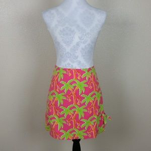 Lilly Pulitzer Womens Skirt Seersucker Palm Trees